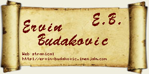 Ervin Budaković vizit kartica